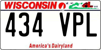 WI license plate 434VPL