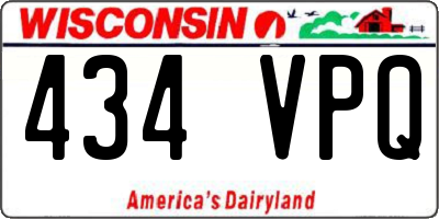 WI license plate 434VPQ