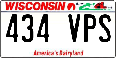 WI license plate 434VPS