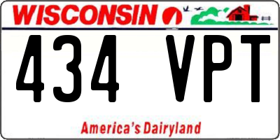 WI license plate 434VPT