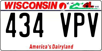 WI license plate 434VPV