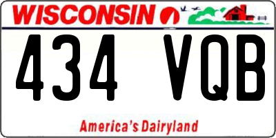 WI license plate 434VQB