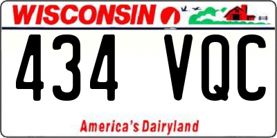 WI license plate 434VQC