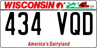 WI license plate 434VQD