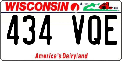 WI license plate 434VQE