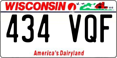 WI license plate 434VQF