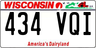 WI license plate 434VQI