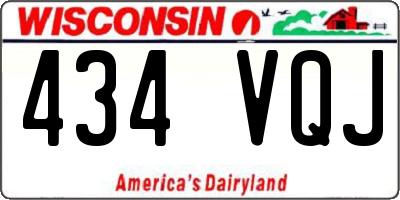 WI license plate 434VQJ