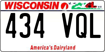WI license plate 434VQL