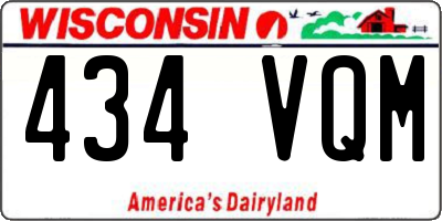 WI license plate 434VQM