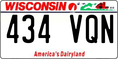 WI license plate 434VQN