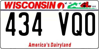 WI license plate 434VQO