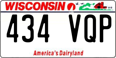 WI license plate 434VQP