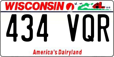 WI license plate 434VQR
