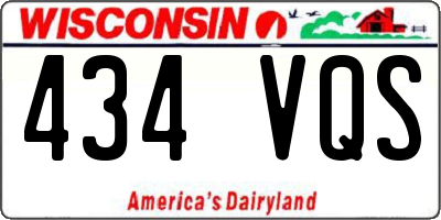 WI license plate 434VQS