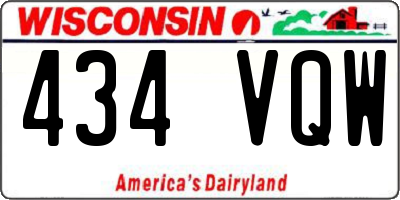 WI license plate 434VQW