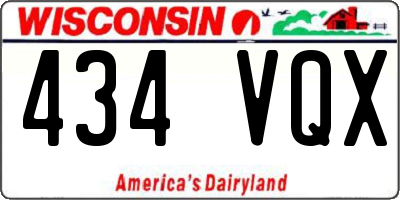 WI license plate 434VQX