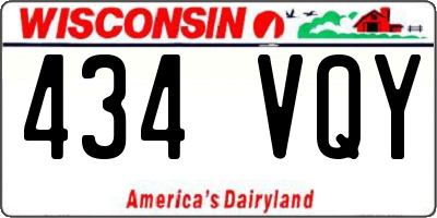 WI license plate 434VQY