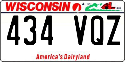 WI license plate 434VQZ