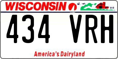 WI license plate 434VRH