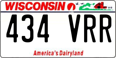 WI license plate 434VRR