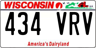 WI license plate 434VRV