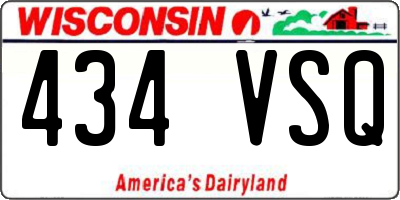 WI license plate 434VSQ