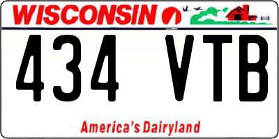 WI license plate 434VTB