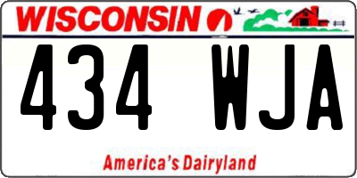 WI license plate 434WJA