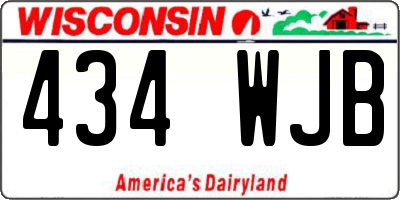 WI license plate 434WJB