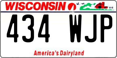 WI license plate 434WJP