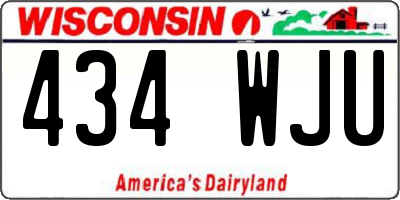WI license plate 434WJU