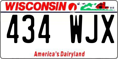 WI license plate 434WJX