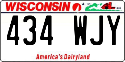 WI license plate 434WJY