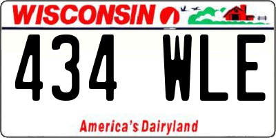WI license plate 434WLE
