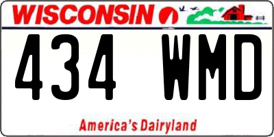 WI license plate 434WMD