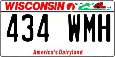 WI license plate 434WMH