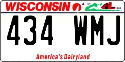 WI license plate 434WMJ