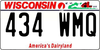 WI license plate 434WMQ