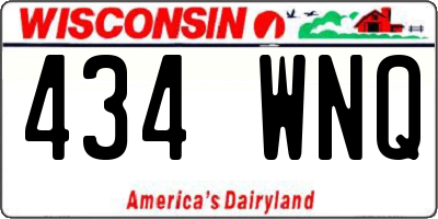 WI license plate 434WNQ