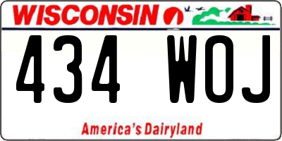 WI license plate 434WOJ