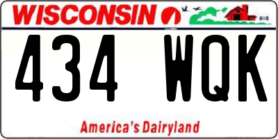 WI license plate 434WQK