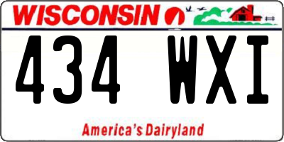 WI license plate 434WXI