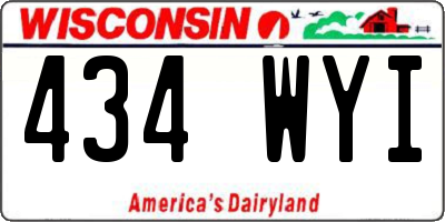WI license plate 434WYI