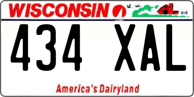 WI license plate 434XAL