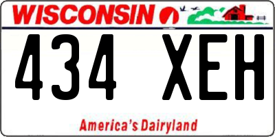 WI license plate 434XEH