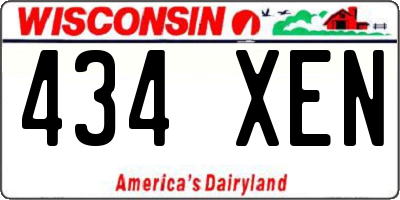 WI license plate 434XEN