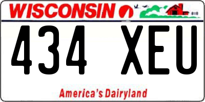 WI license plate 434XEU