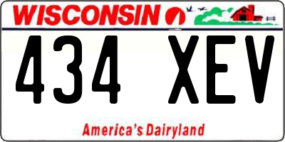WI license plate 434XEV