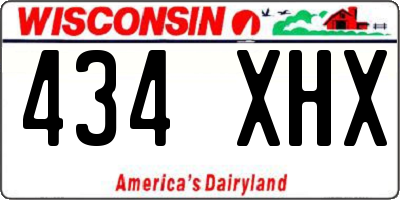 WI license plate 434XHX